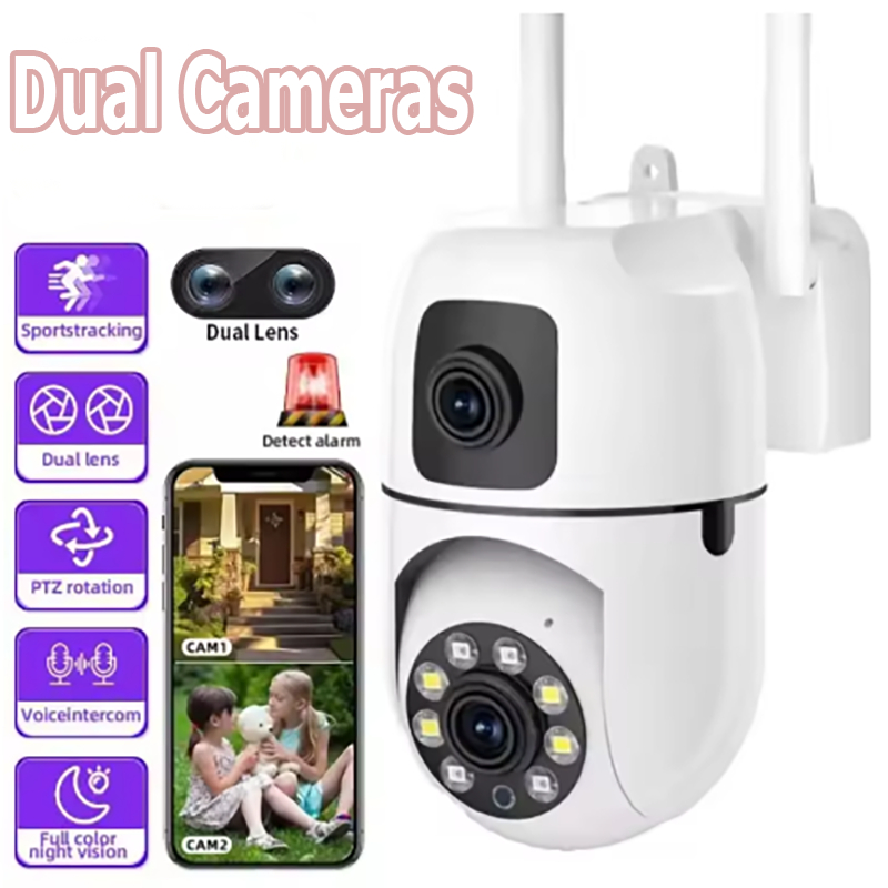 V380 Pro 5G Waterproof Outdoor CCTV Dual Lens Camera waterproof No WIFI ...