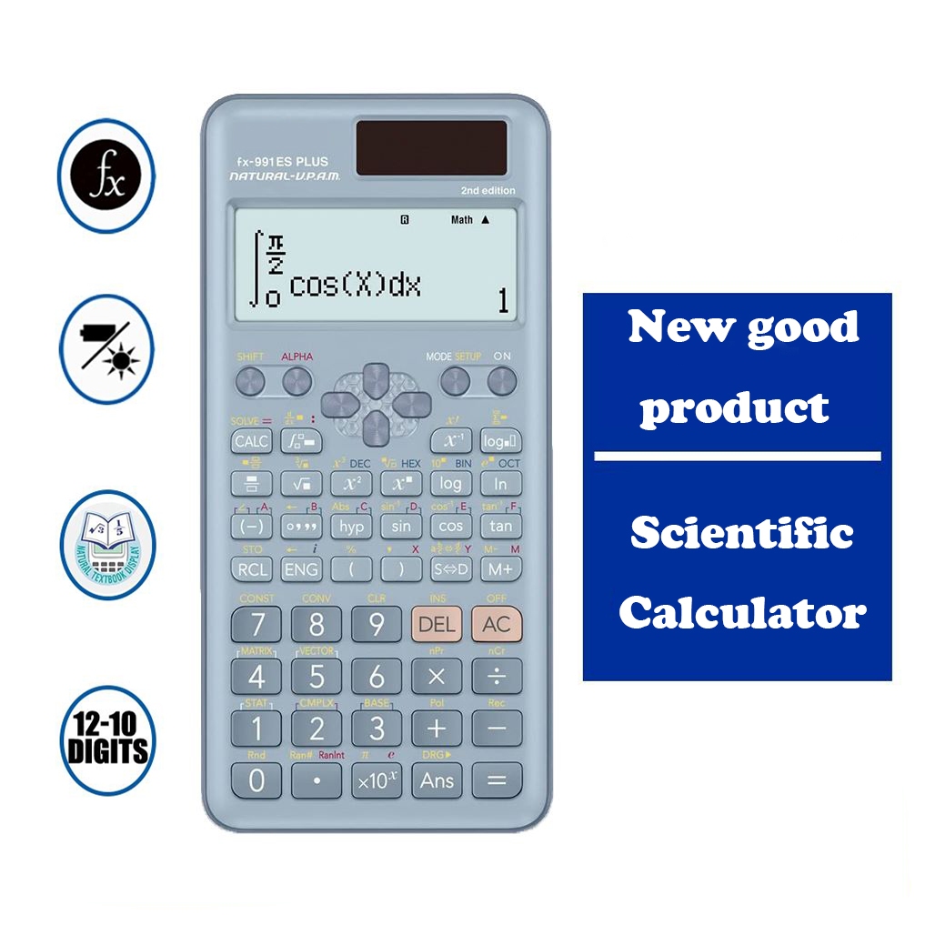 Scientific Calculator Fx-991ES Plus Latest Generation Solar