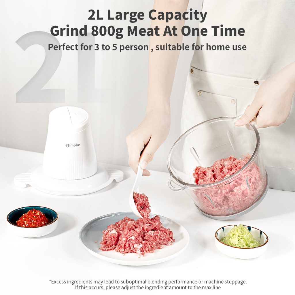 Simplus Electric Meat Grinder Chopper and Blender Multifunctional Food ...