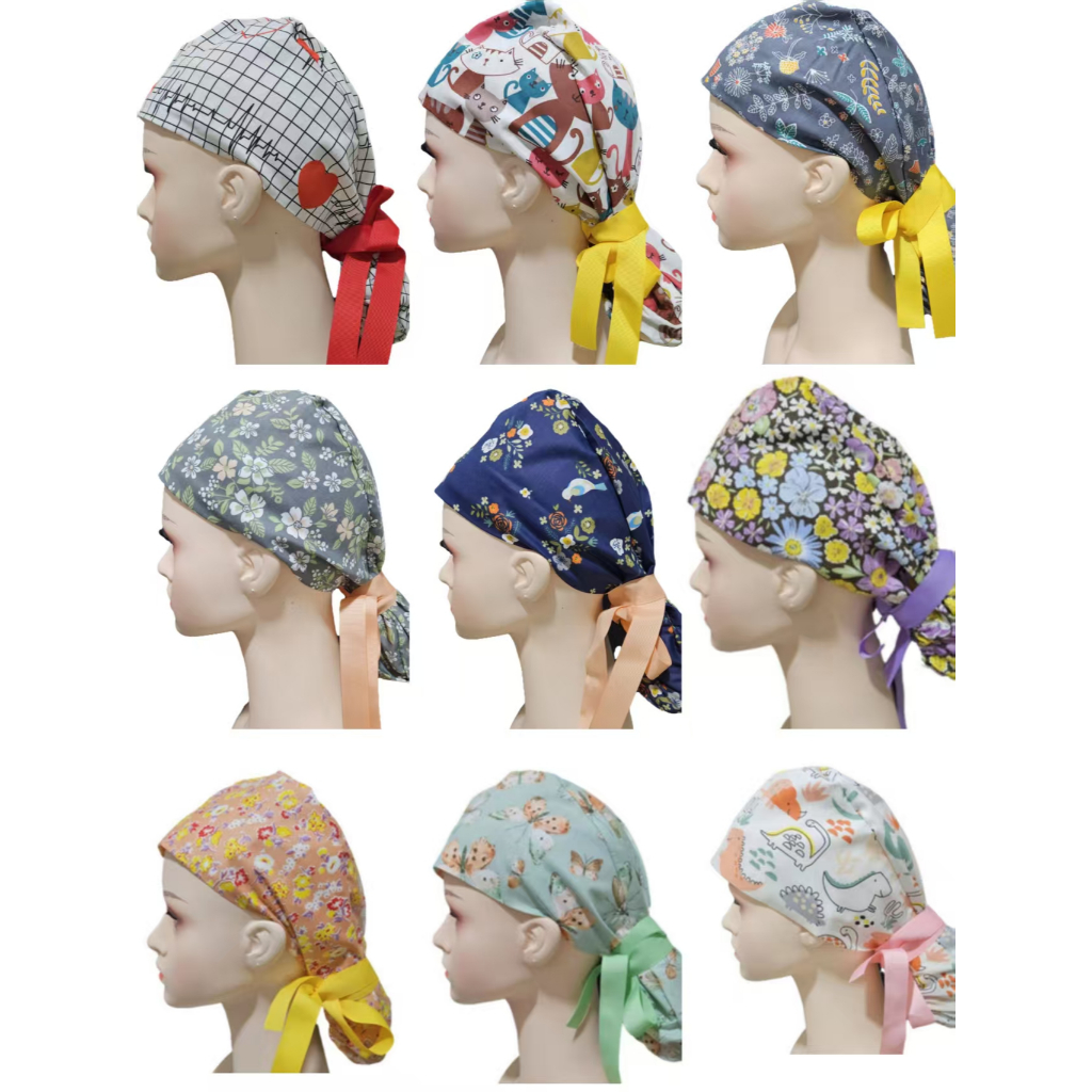 Surgical cap, long hair cap, breathable frosted, dentist nurse ...
