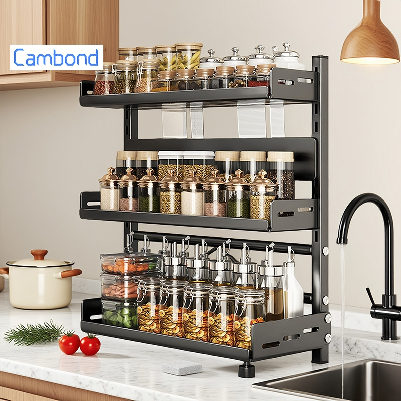 Cambond 2/3-Tier Spice Rack Organizer Condiments Organizer Condiments ...