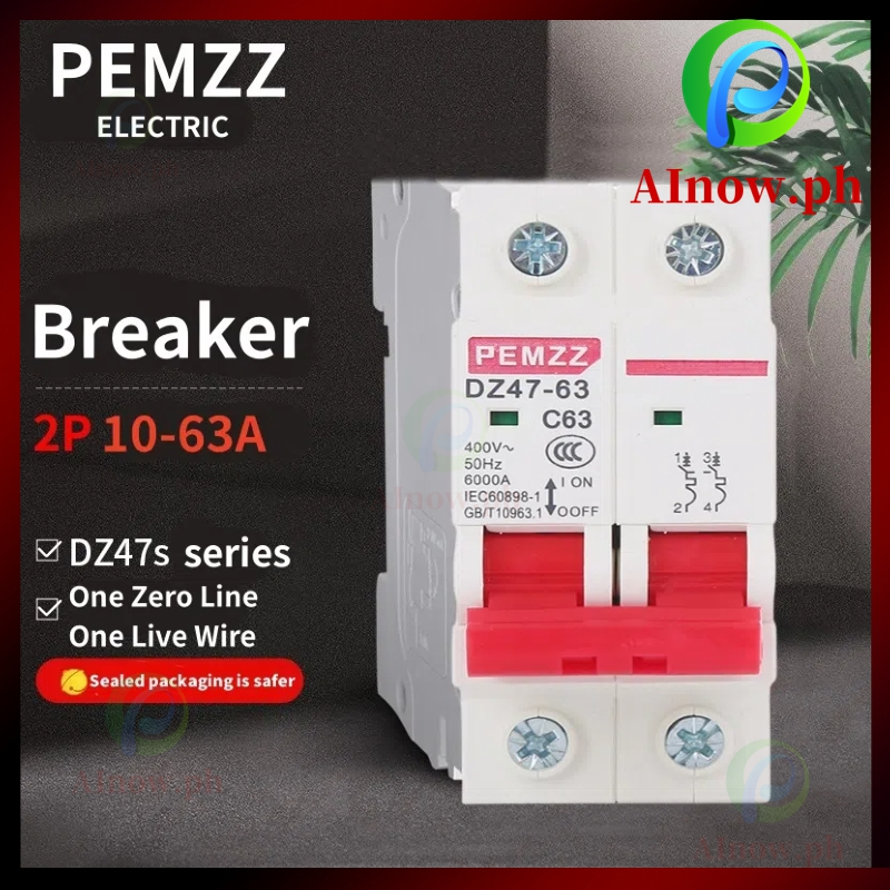 AC DC 2Pole Mini Circuit Breaker 10A 16A 20A 32A 40A 50A 63A Overload ...