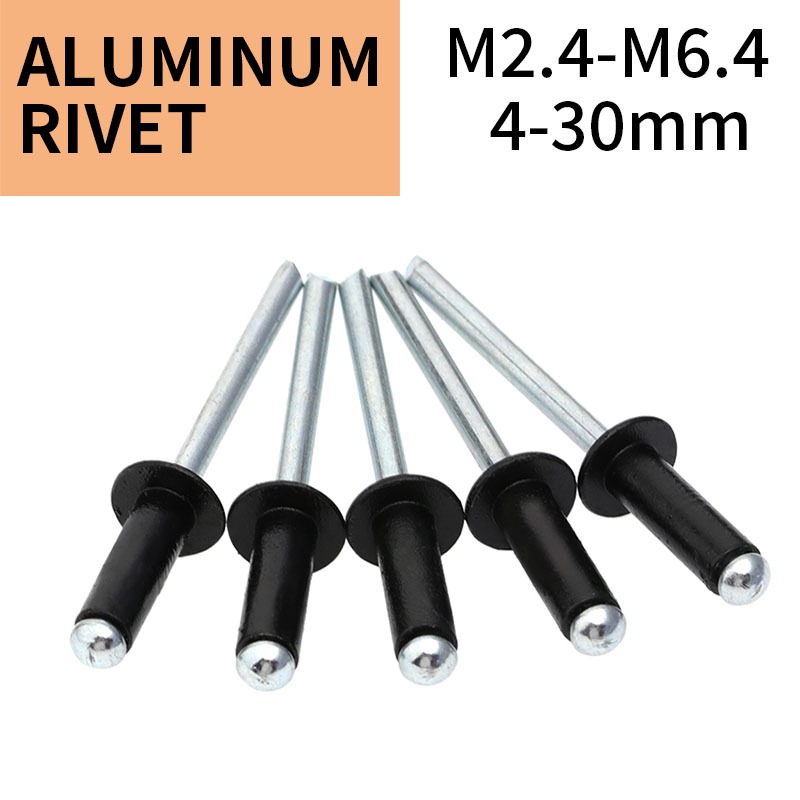 Round headed Black Blind Rivet Aluminum Rivet 2.4mm/2.8mm/3.2mm/4mm/5mm ...