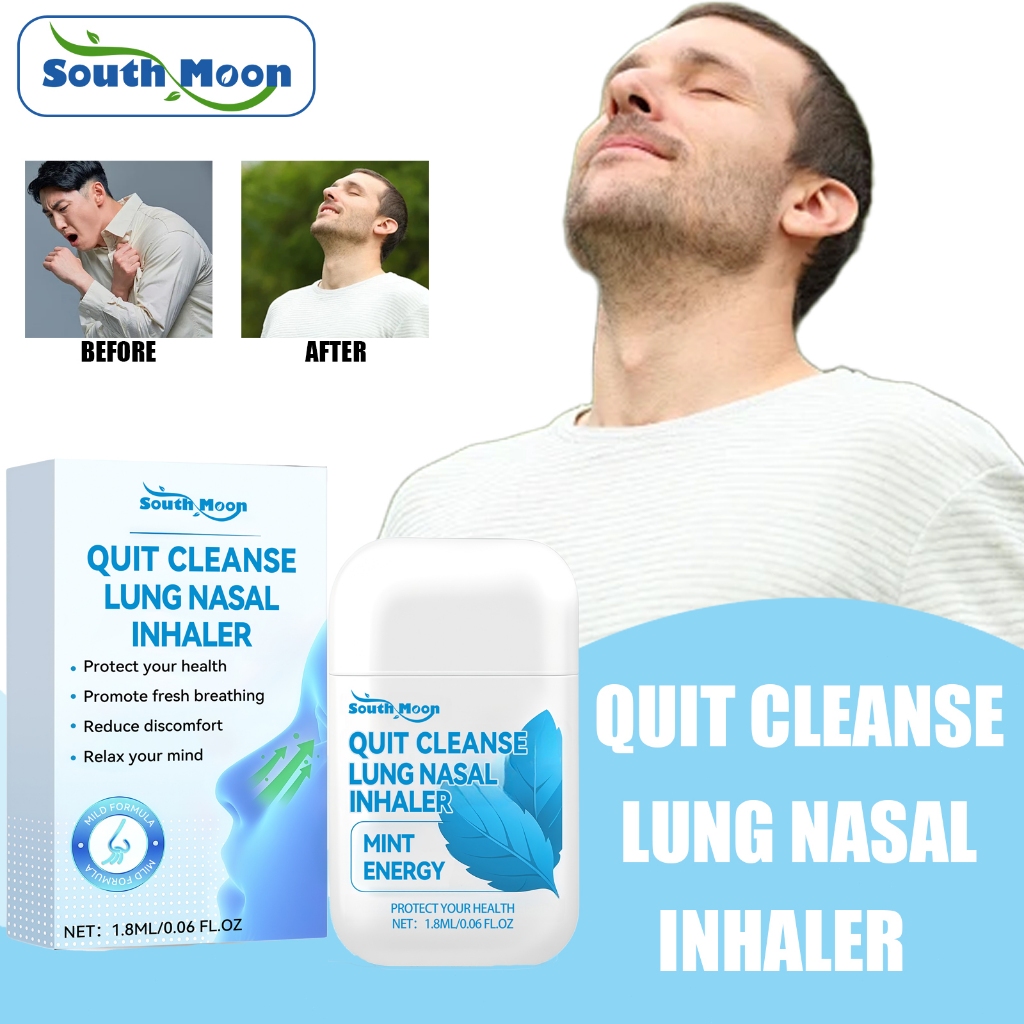 South Moon Quit Smoke Nasal Inhaler 1.8ml Natural Plant Components ...