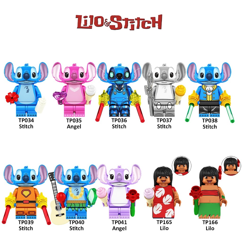 Stitch Building Block Toys Dolls Educational Assembling Building Blocks ...