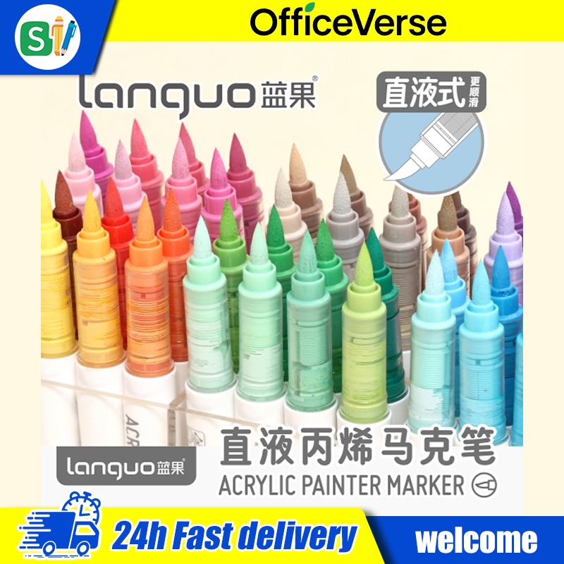 Languo 171 color straight liquid acrylic marker soft-head painting ...