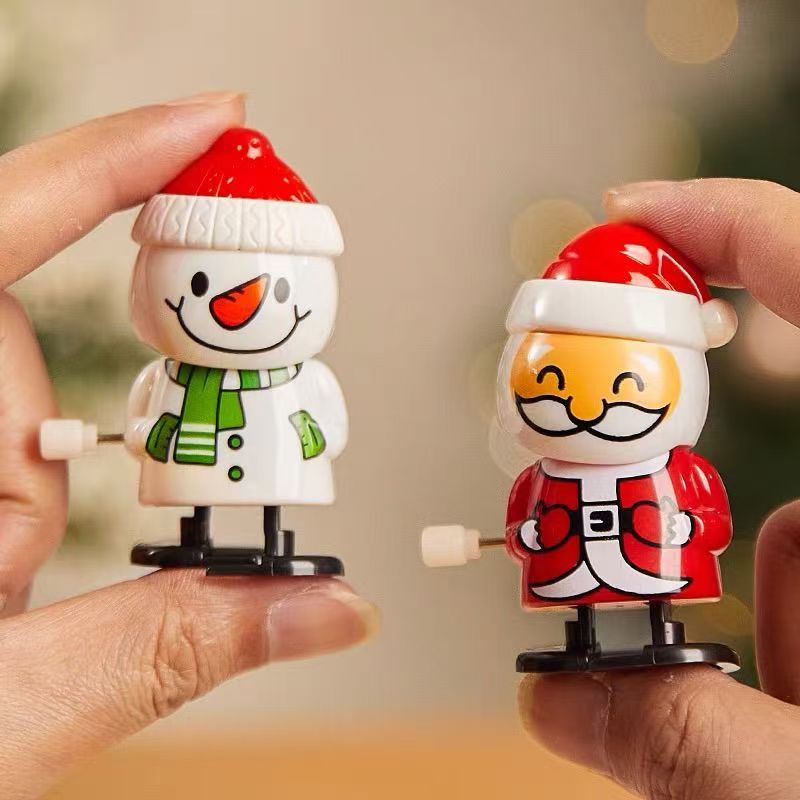Christmas Wind Up Toys - Lot 12 Mini Jouets à Remontoir Noël Festifs Et Éducatifs