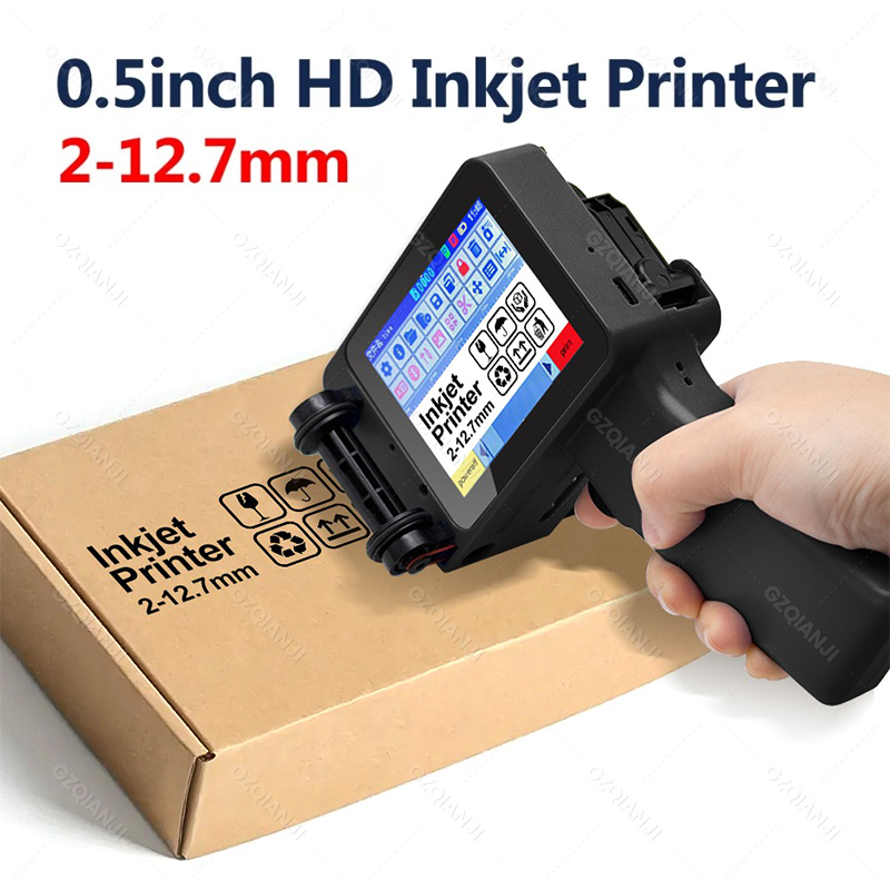 12.7mm Portable Handheld Inkjet Printer Text QR Barcode Batch Number ...