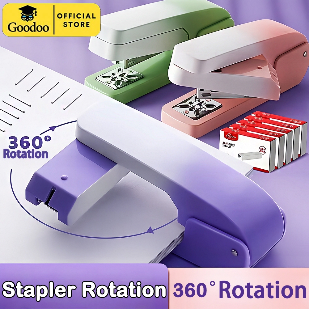 360 Stapler Rotation Heavy Duty Stapler Compatible Effortless Long ...