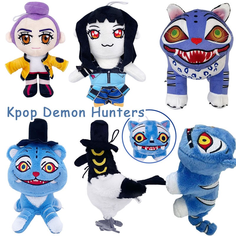 KPop Demon Hunters Stuffed Toys Creative Derpy Tiger Rumi Zoey Plush ...