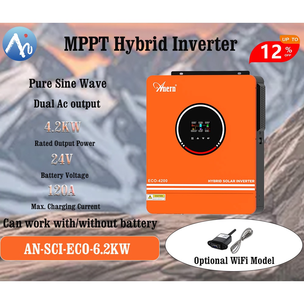 4.2KW Off-Grid Solar Hybrid Inverter Pure Sine Wave Inverter MPPT ...