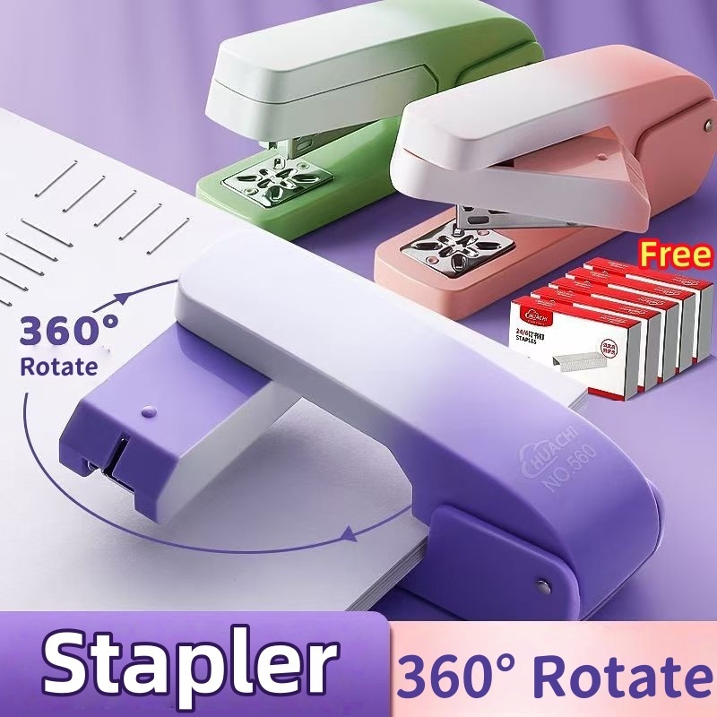 360 Stapler Rotation Heavy Duty Stapler Compatible Effortless Long ...