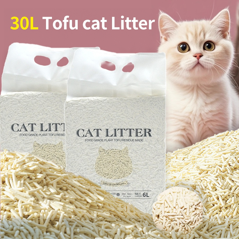 Picture of 【30L】Cat Litter 6L Fast Clumping Tofu Cat Litter Bentonite cat litter ...