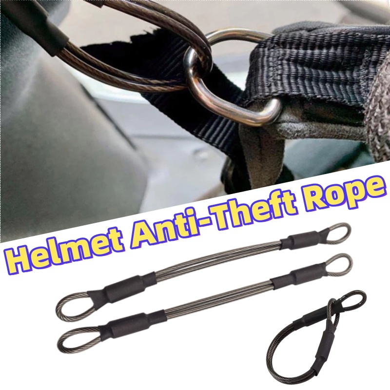 Motorcycle Full Helmet Storage Wire Rope Helmet Anti-theft Rope Outdoor ...
