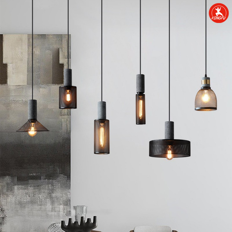 American Retro Industrial Pendant Light Bar Counter Light Minimalist ...