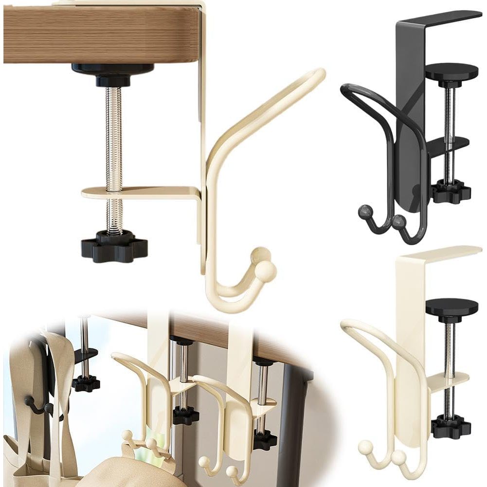 Adjustable Desk Edge Hook Punch-free Hanging Bag Hanger Handbag Holder ...