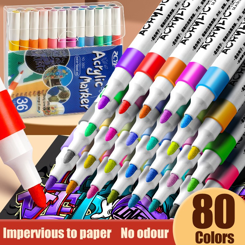 96 Colors Acrylic Marker Pen Set Coloring Set Highlighter Pen ...
