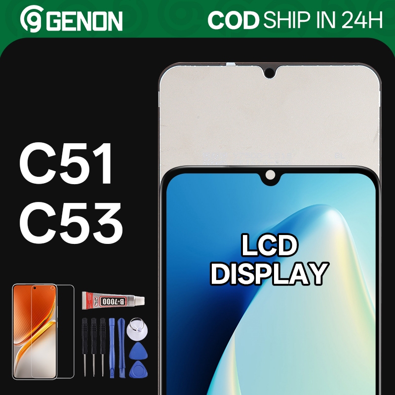 Genon IPS 90Hz LCD for Realme C51 / Realme C53 LCD Display Touch Screen ...