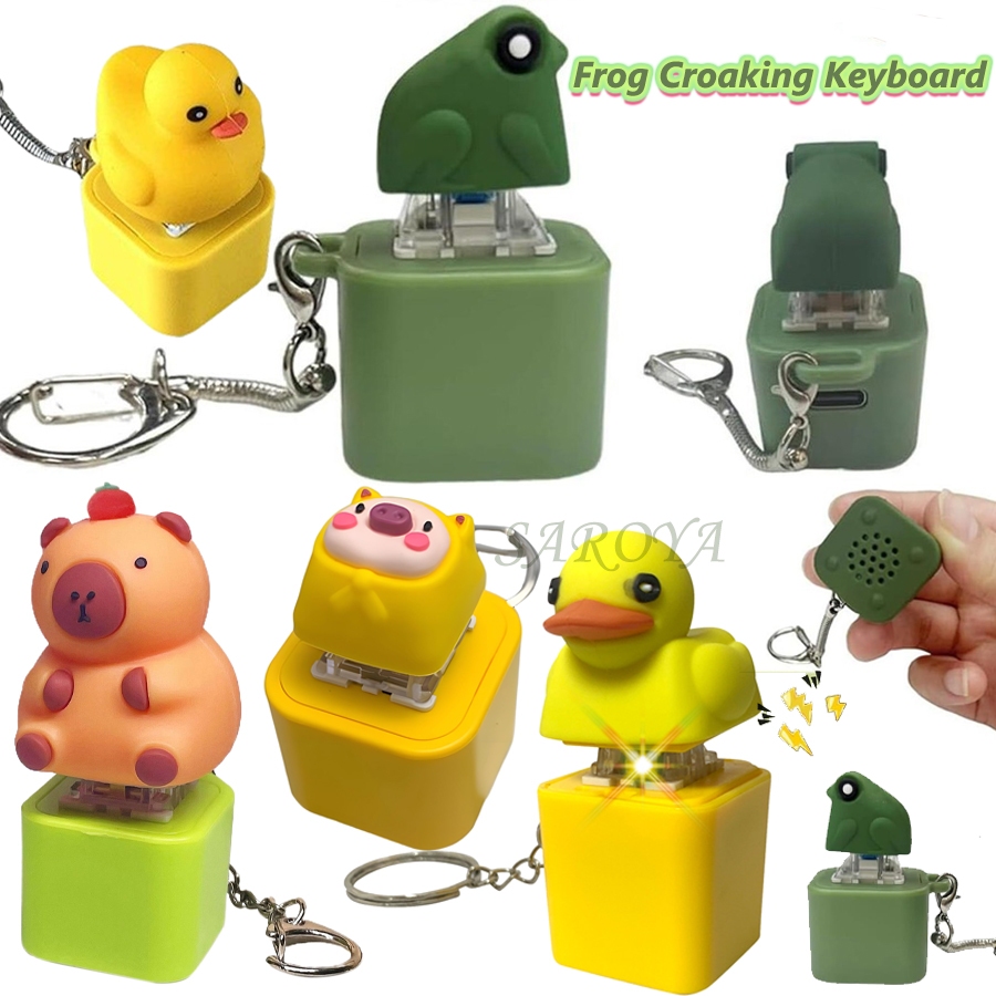 Frog Croaking Keyboard Fidget Toy Stress Anxiety Relief Keyboard ...
