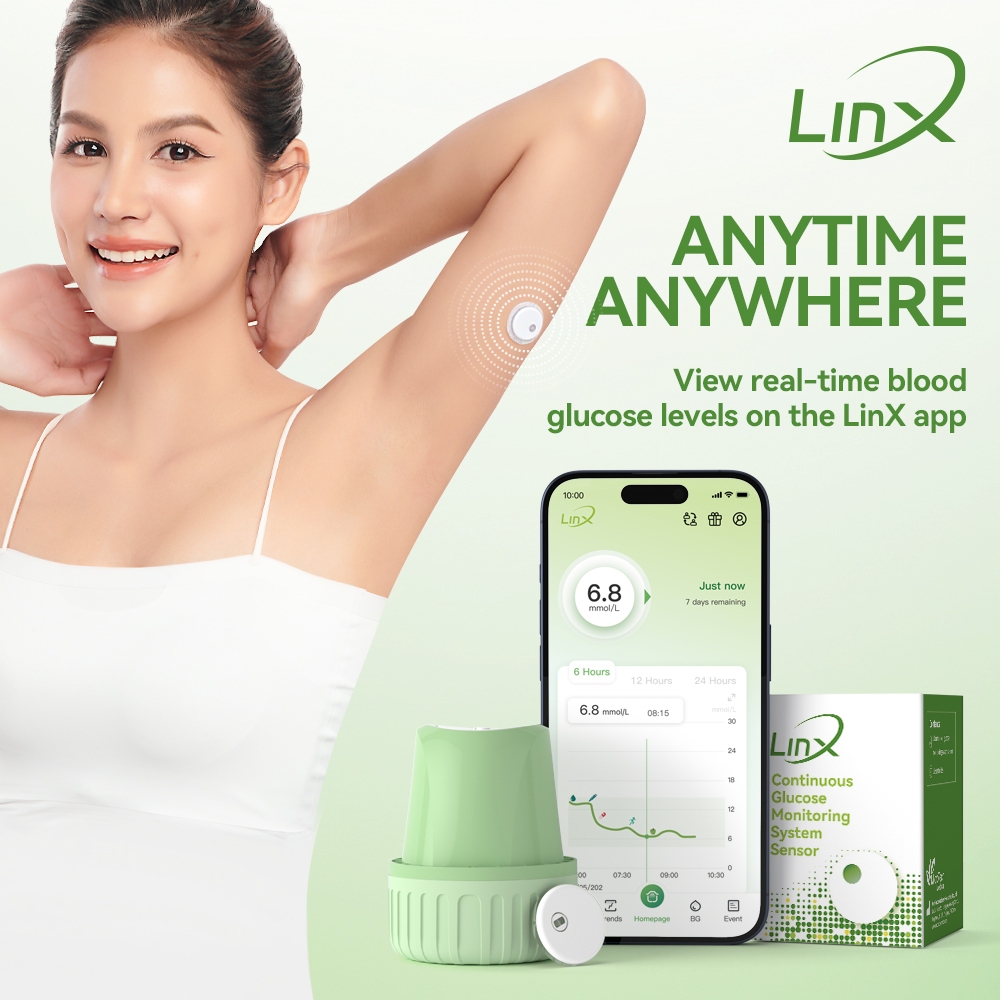 【In Stock】Microtech LinX CGM Continuous Glucose Monitor 24h15D Real ...