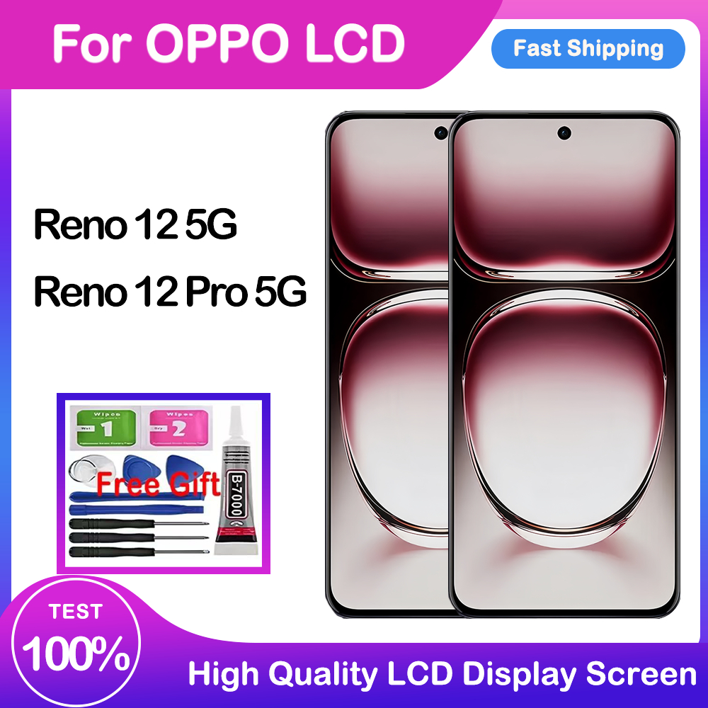 For AMOLED OPPO Reno 12 Reno 12 Pro 5G LCD Display Touch Screen ...