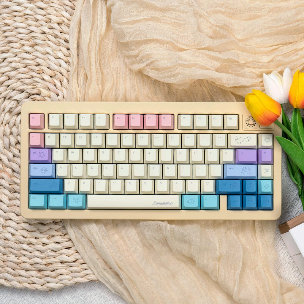 Beefun Constellation Keycaps Minimalism PBT Cherry profile Keycap set ...