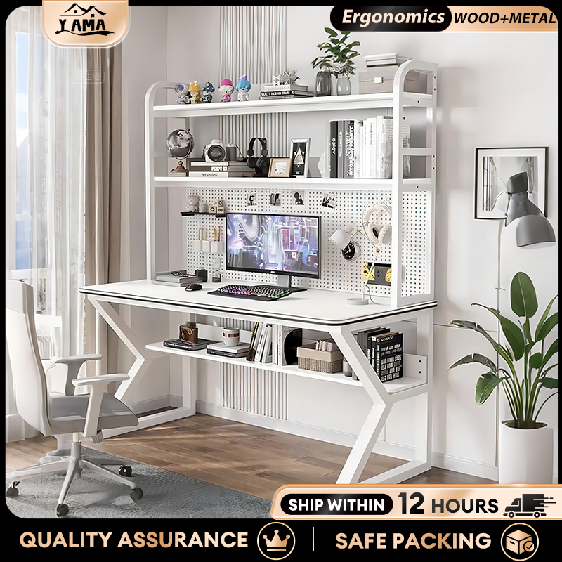 Home Desk Home Solid Study Table Multiple Storage Areas Gaming Table ...