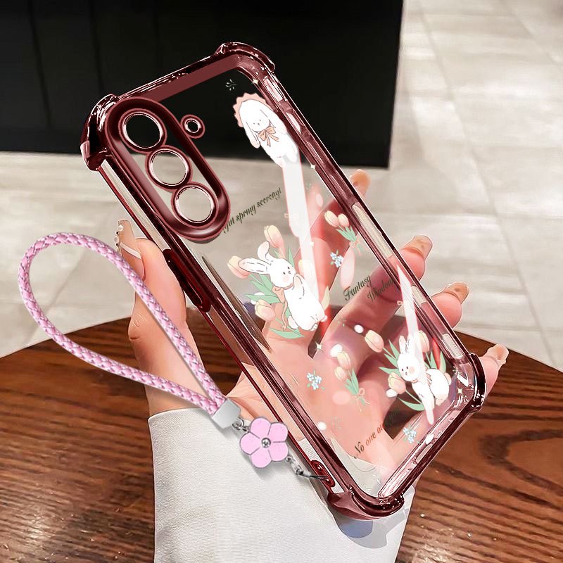 vrqr-for-samsung-galaxy-a17-5g-casing-cute-cat-and-rabbit-transparent