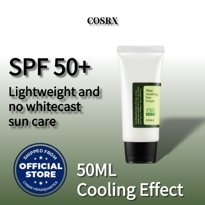 COSRX Aloe Soothing Sun Cream SPF 50 Pa+++ 50Ml, Aloe Extract 5.5%, Mild  Hydrating Soothing | Shopee Philippines