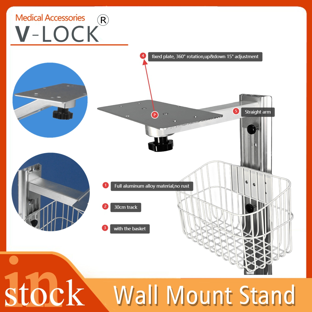 Wall Mount Stand Bracket Aluminum Alloy Fixed Buckle plate with Basket ...