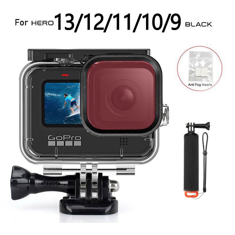 45M Waterproof Case for GoPro Hero 9/10/11/12/13 Black Protective Diving  Underwater Housing Shell Cover for Go Pro Camera Accessory