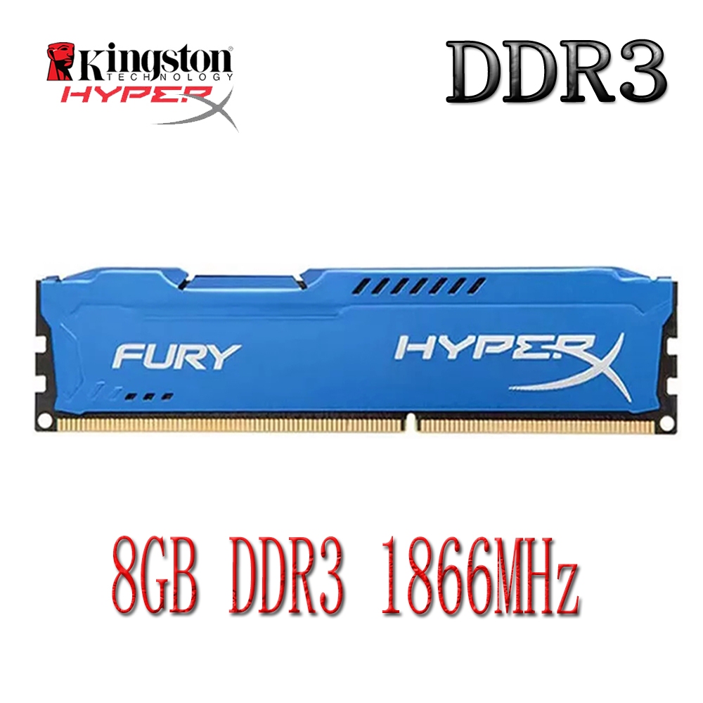 Kingston HyperX Fury DDR3 RAM 8GB DDR3 1866MHz HX318C10F/8 Desktop ...
