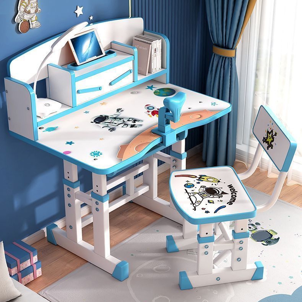 Children's learning desk with chair height-adjustable writing desk and ...