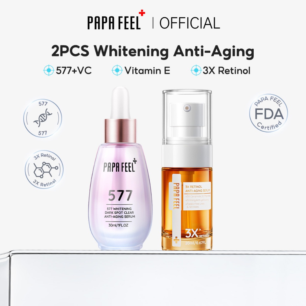 Set] PAPA FEEL 577 Fade Dark Spot + 3X Retinol Anti Aging Serum