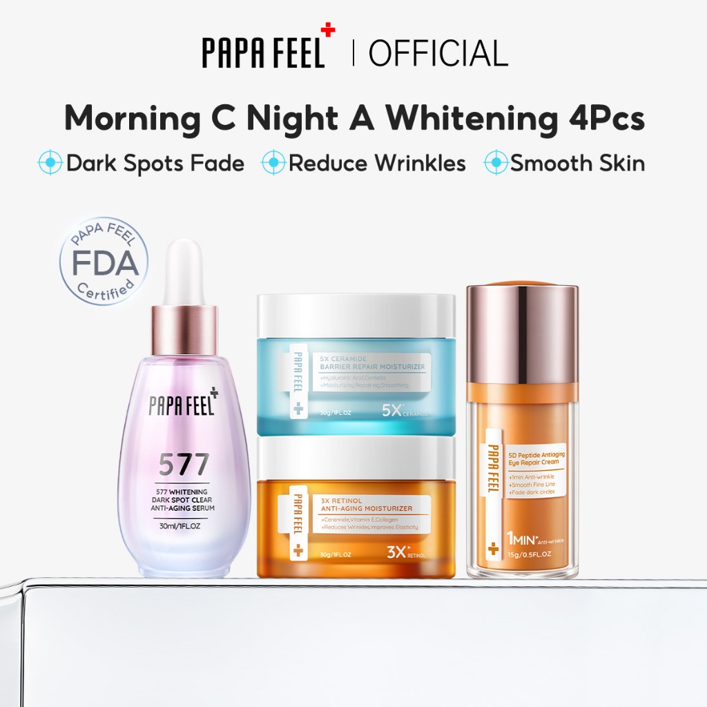 PAPA FEEL Anti-Aging Brightening Repair Set 577 Whitening Serum+3X