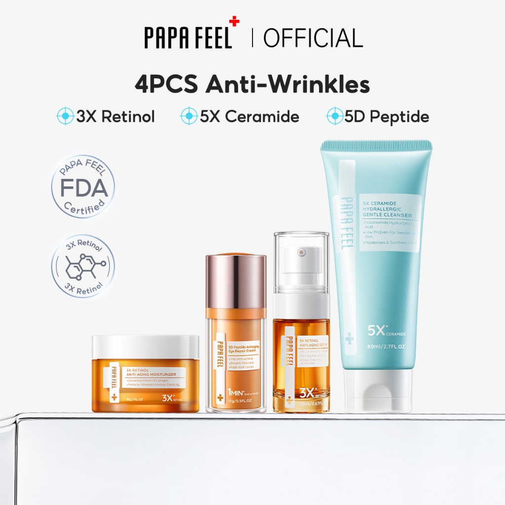 PAPA FEEL【Skin Care Set】5D Peptide Fade Dark Circles Eye Cream +