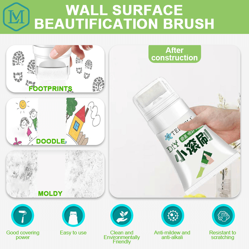 DIY Wall Repair Paint,Small Rolling Brush Wall Latex Paint,Paint ...