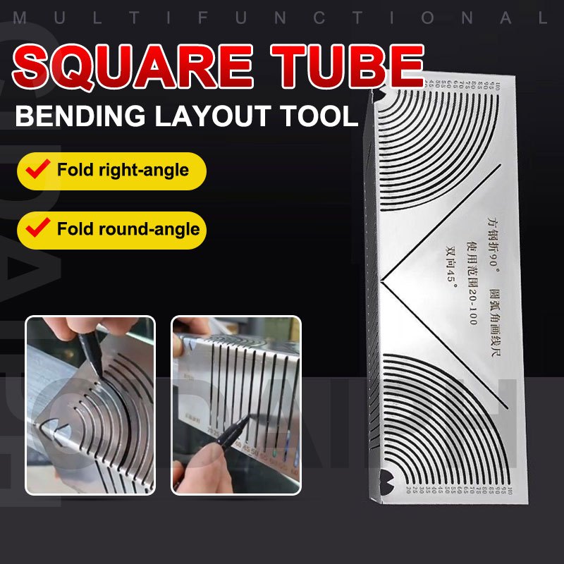 Multifunctional Metal Ruler For Square Tube Rounded Corners Precision ...