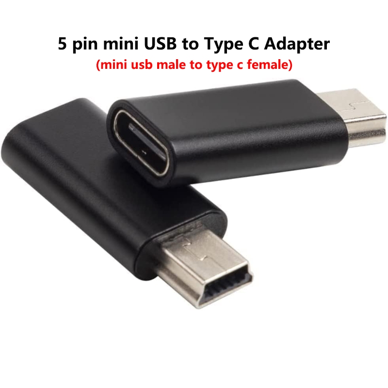 Type C to 5 pin Mini USB Adapter USB-C Female to Mini USB Male ...