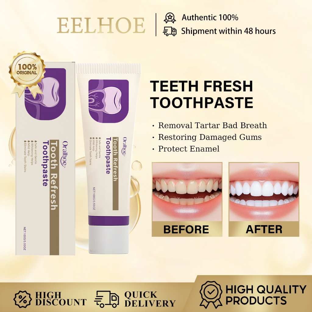 【BUY ONE GET ONE FREE】Teeth Fresh Toothpaste 100g Anti-sensitive ...