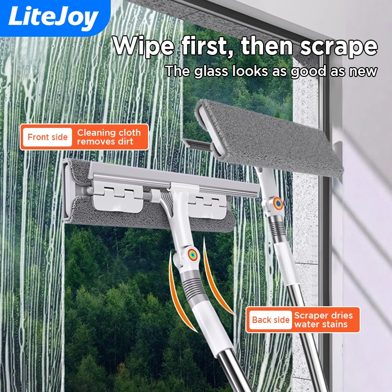 LiteJoy Glass Clean Wipe Strong Force Remove Stain Two Use High-Rise ...