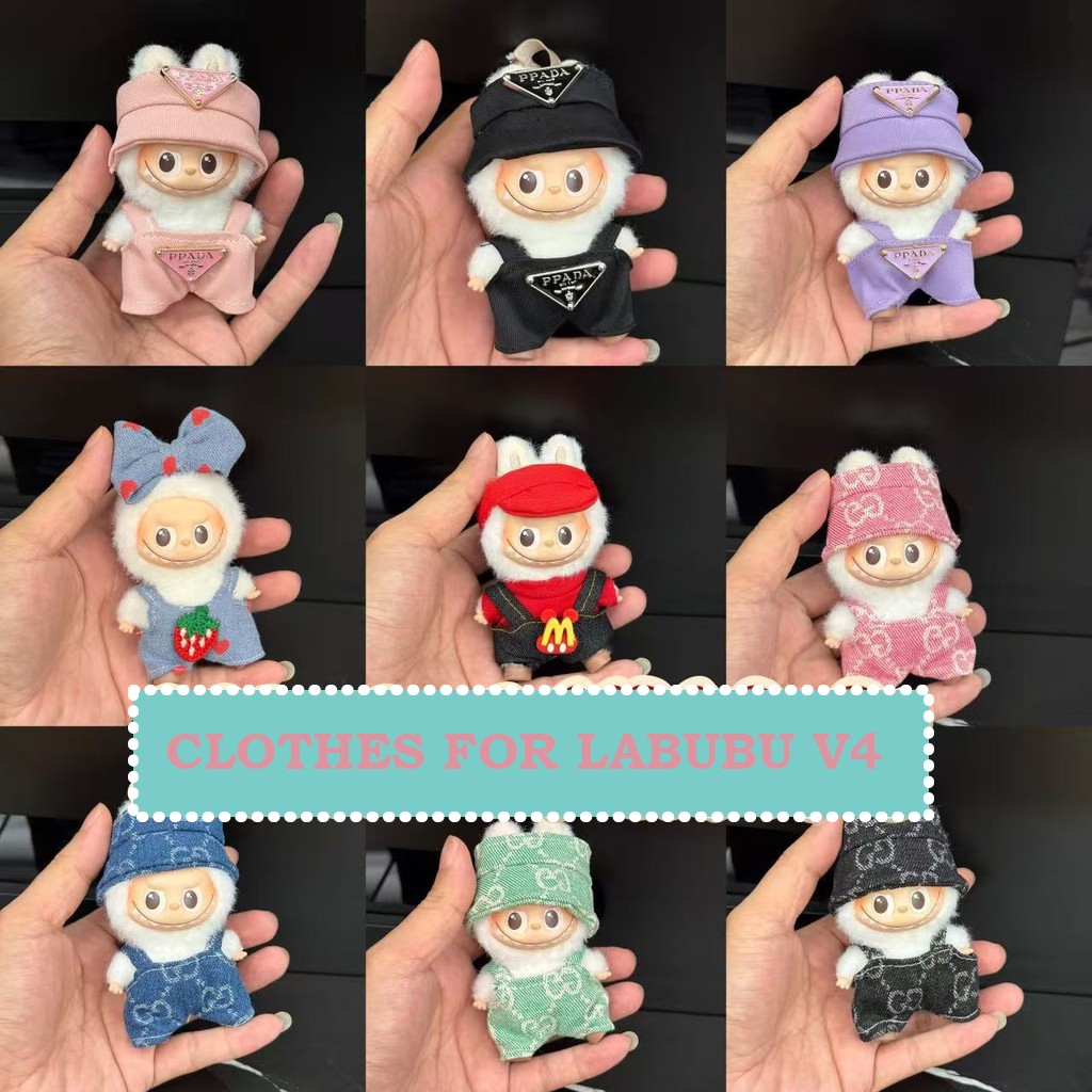 Mini Labubu clothes V4 10cm clothes blind box Labubu V4.0 clothes set ...