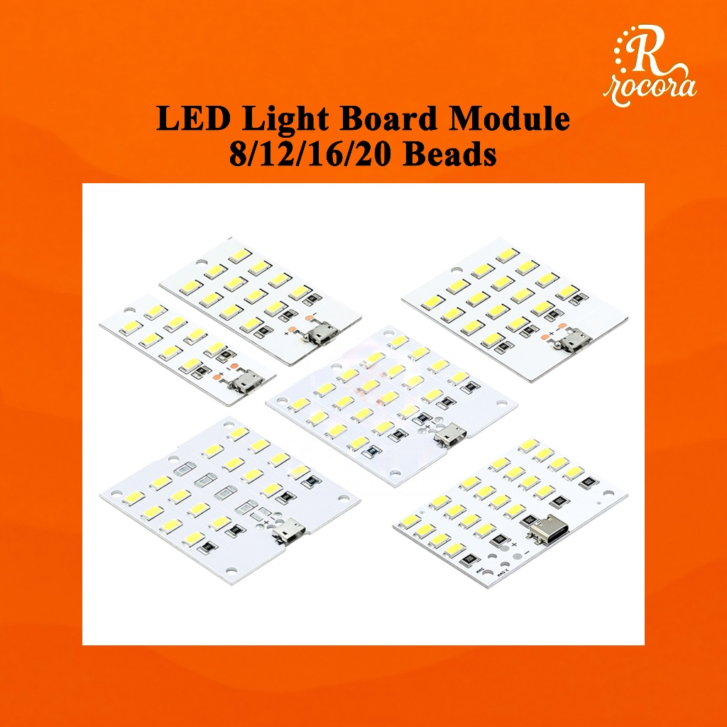 LED Light Board Module 8/12/16/20 Beads USB Type-C Emergency Night ...