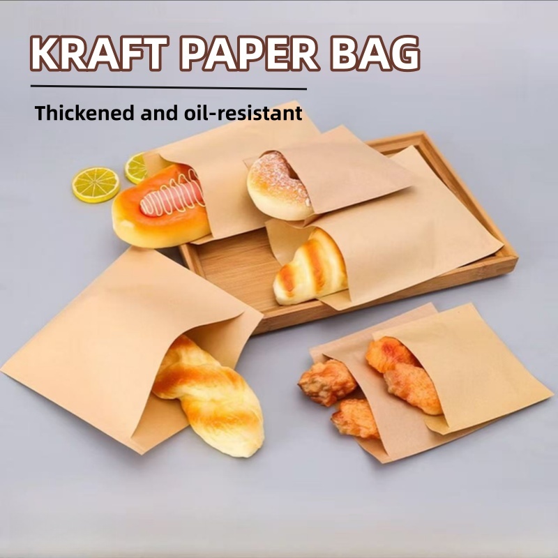 50Pcs French Fries Wrapper Greaseproof Paper Bag Fried Chicken ...