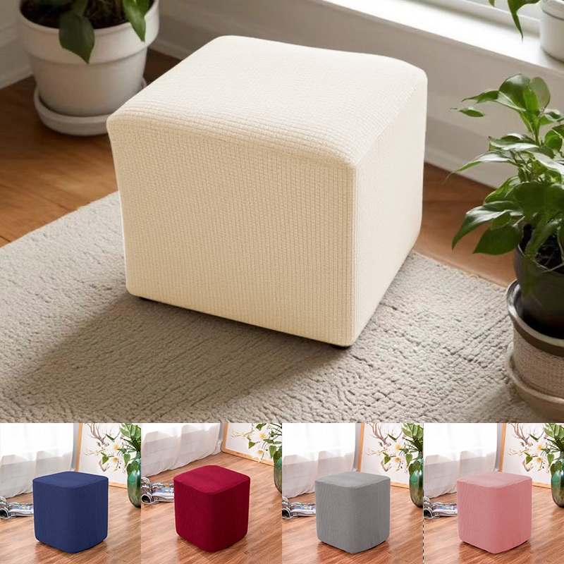 Waterproof Waffle Square Stool Full Cover Stretch Rectangle Stool ...