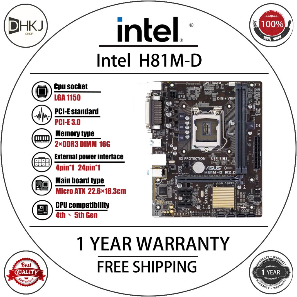 ASUS H81M-K Motherboard H81M-K H81M-D LGA 1150 intel H81 support