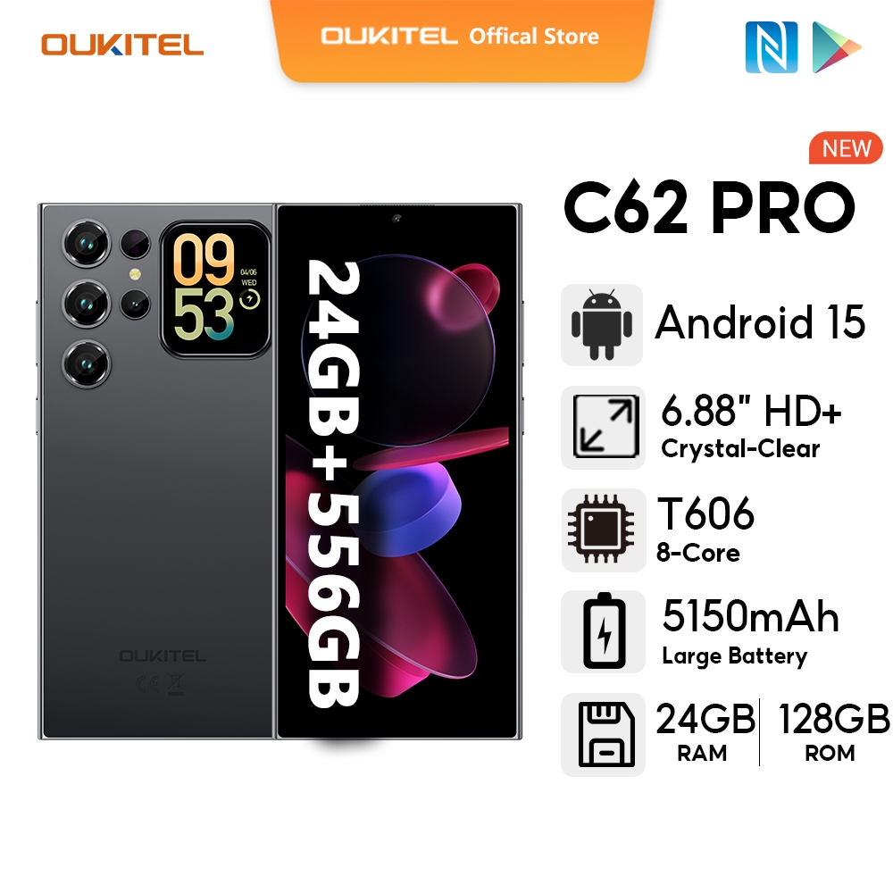 Amazon | OUKITEL C62 SIMフリー スマホ 本体 16GB+128GB 1TB拡張可能