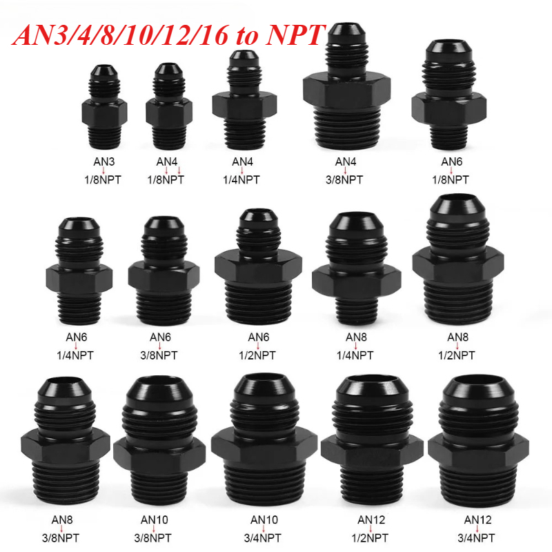 Universal AN3 AN4 AN6 AN8 AN10 AN12 16AN To 1/8‘’ 1/4‘’ 3/8‘’ 1/2‘’ 3/4 ...