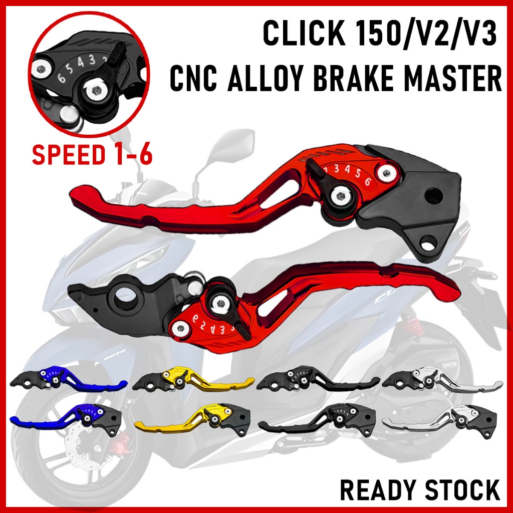 2PCS（1 PAIR）CNC ALLOY BRAKE LEVER SET FOR HONDA CLICK V2 / CLICK V3 ...