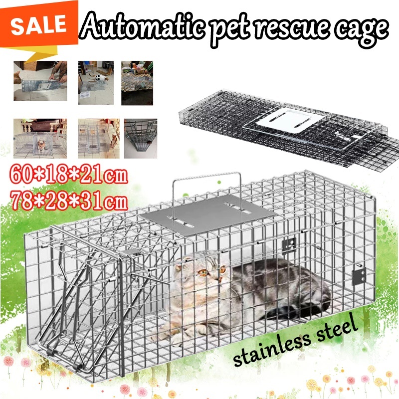 Fast Delivery Cat cage foldable trap catcher rescue anti-corrosion and ...
